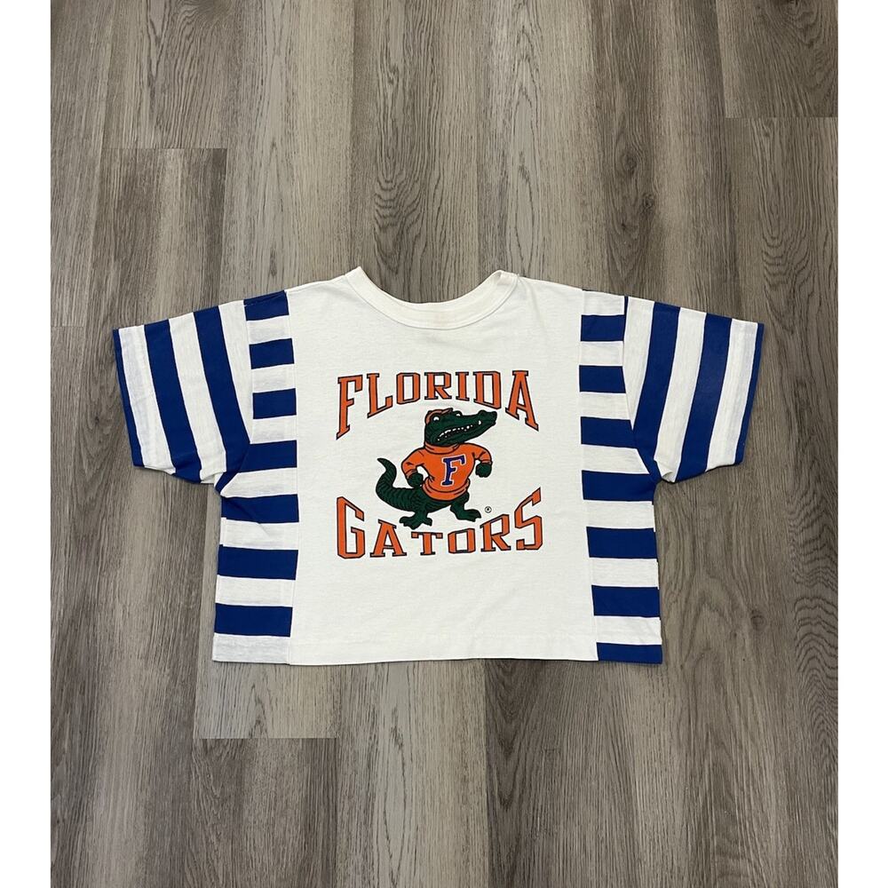Vintage Florida Gator Crop Top T-Shirt Diport USA Single Stitch College Boxy